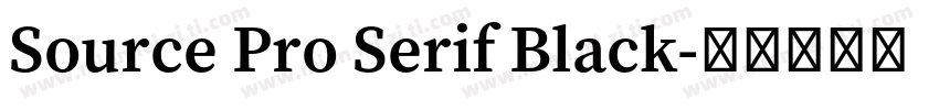 Source Pro Serif Black字体转换